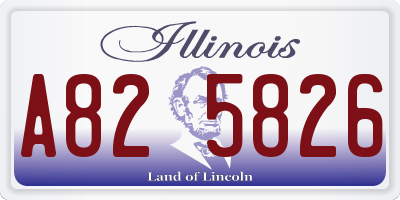 IL license plate A825826