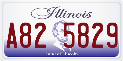 IL license plate A825829