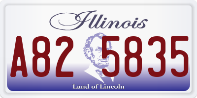 IL license plate A825835