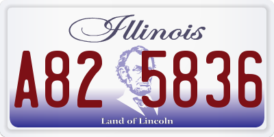 IL license plate A825836
