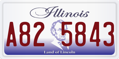 IL license plate A825843