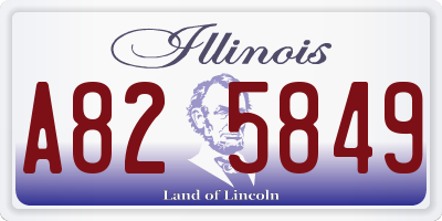 IL license plate A825849