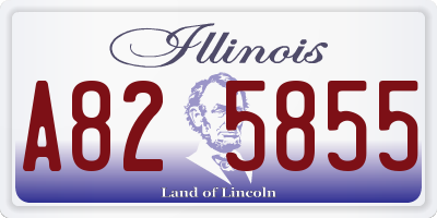 IL license plate A825855