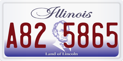 IL license plate A825865