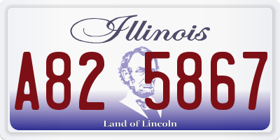 IL license plate A825867
