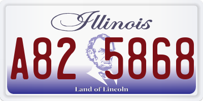 IL license plate A825868