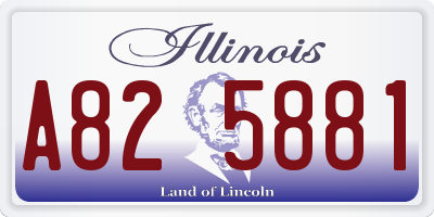 IL license plate A825881