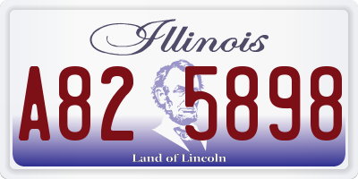 IL license plate A825898