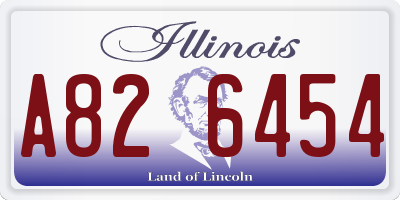 IL license plate A826454