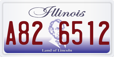 IL license plate A826512