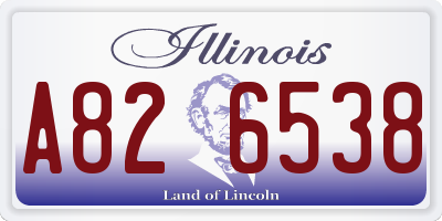 IL license plate A826538