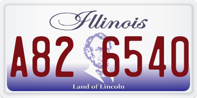 IL license plate A826540