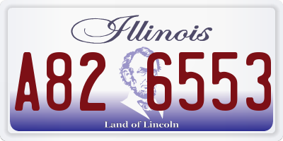 IL license plate A826553