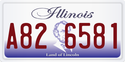 IL license plate A826581
