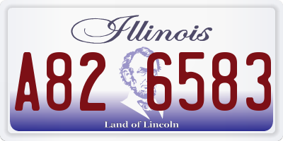 IL license plate A826583