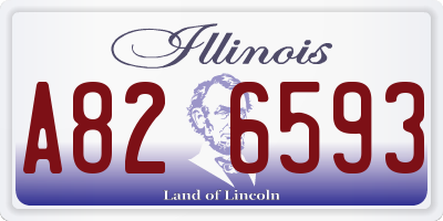 IL license plate A826593