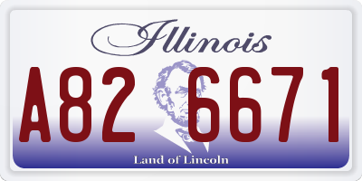 IL license plate A826671