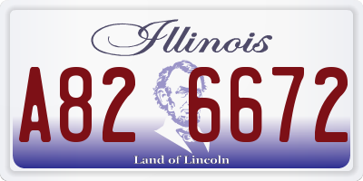 IL license plate A826672
