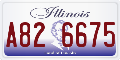 IL license plate A826675
