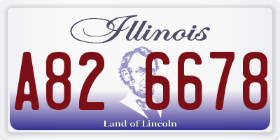 IL license plate A826678