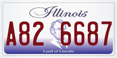IL license plate A826687