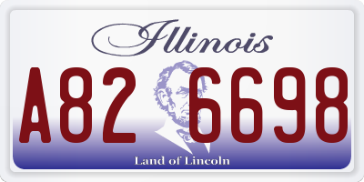 IL license plate A826698