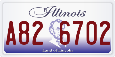 IL license plate A826702