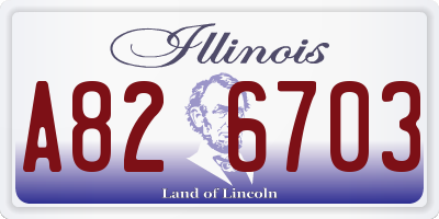 IL license plate A826703