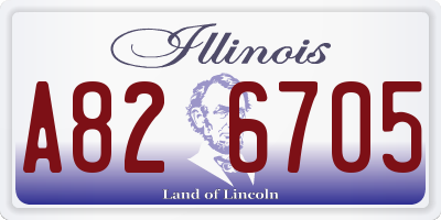 IL license plate A826705