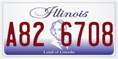 IL license plate A826708
