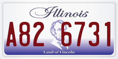 IL license plate A826731