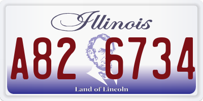 IL license plate A826734