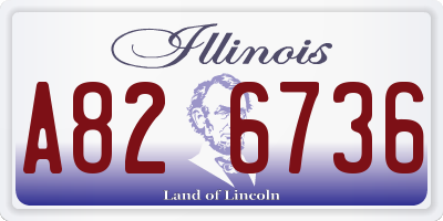 IL license plate A826736