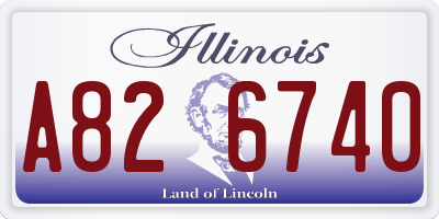 IL license plate A826740