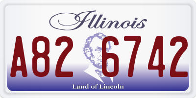 IL license plate A826742
