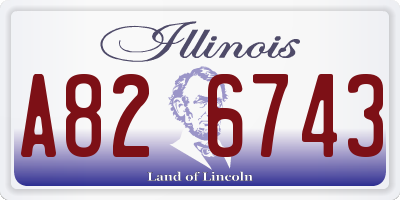 IL license plate A826743