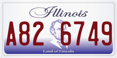 IL license plate A826749