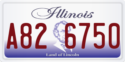 IL license plate A826750