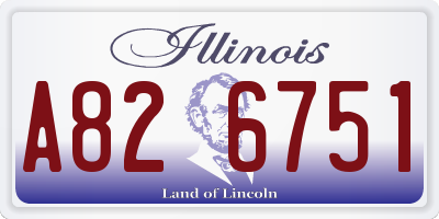 IL license plate A826751