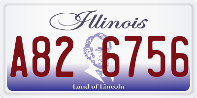 IL license plate A826756