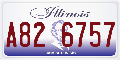 IL license plate A826757