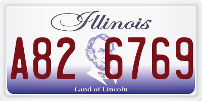 IL license plate A826769