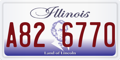 IL license plate A826770