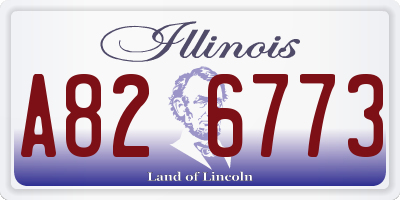 IL license plate A826773