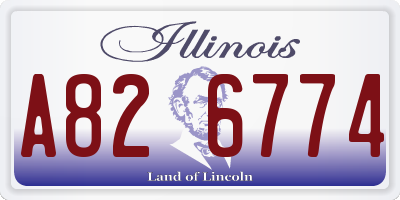 IL license plate A826774