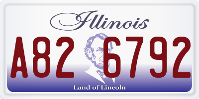 IL license plate A826792