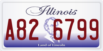 IL license plate A826799