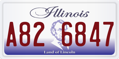 IL license plate A826847