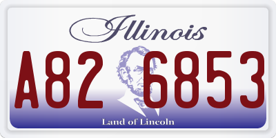 IL license plate A826853