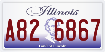 IL license plate A826867